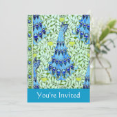 Invitation Peacock Art nouveau personnalisable (Debout devant)
