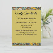 Invitation Peacock Art Nouveau Style rond design complexe (Debout devant)
