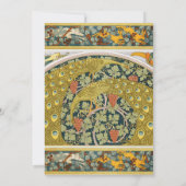 Invitation Peacock Art Nouveau Style rond design complexe (Dos)