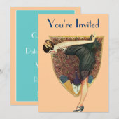 Invitation Peacock et Lady (Devant / Derrière)