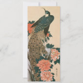 Invitation Peacock et Peonies par Mariage Hiroshige (Devant)