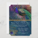 Invitation Peacock Feather Elegant Gold Winter Wedding Invit<br><div class="desc">"Peacock Feather Elegant Gold Winter Wedding Invitation Suite." Image vintage Peacock élégamment rehaussée avec arc-en-ciel chatoyant de couleurs paon pour un mariage d'hiver maussade, festif et formel ou toute autre célébration. Vous pouvez facilement modifier l'événement, l'occasion ou insérer votre texte customisé à l'aide des champs de modèle fournis. Style classique...</div>