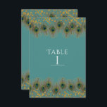 Invitation Peacock Feather & Gold N'IMPORTE QUELLE COULEUR Nu<br><div class="desc">Peacock Feather & Gold N'IMPORTE QUELLE COULEUR Carte Numéro de table. Cherchez les articles correspondants dans mon magasin. Contactez-moi pour une commande personnalisée.</div>