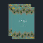 Invitation Peacock Feather & Gold N'IMPORTE QUELLE COULEUR Nu<br><div class="desc">Peacock Feather & Gold N'IMPORTE QUELLE COULEUR Carte Numéro de table. Cherchez les articles correspondants dans mon magasin. Contactez-moi pour une commande personnalisée.</div>