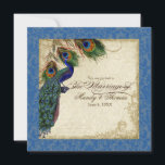 Invitation Peacock & Feather Mariage formel Inviter Royal Blu<br><div class="desc">SÉLECTION DU PAPIER : Ceci est montré sur "papier de base", un autre grand choix serait "glace métallique" qui est une surface brillante blanche et percée. Il serait également magnifique sur le lin "Champagne Metallic", feutre ou l'un des autres choix. PALETTE DE COULEUR : horizon bleu royal, bronze, bleu royal...</div>