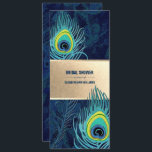 Invitation Peacock Feather Marine Blue Turquoise Fête des mar<br><div class="desc">Elégant Peacock Feather avec détails de feuille d'or personnalisé Marine Blue Turquoise Bridal Shower Invitation. Customisez le nom, la date, le texte et tous les détails de votre invitation. Cartes de Faire-part de mariage, Enregistrer les Cartes de Date, Cartes de Remerciement, Cadeaux et Faveurs disponibles dans la catégorie Design Exotique...</div>