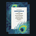 Invitation Peacock Feather Marine Mariage d'or bleu<br><div class="desc">Elégant Peacock Feather Design avec Gold Foil Frame personnalisé Marine Blue Wedding Invitations. Customisez le nom, la date, le texte et tous les détails de vos Invitations. Correspondance des invitations de la douche nuptiale, Enregistrer les cartes de dates, Bridesmaid à demander les cartes, Merci les cartes, les faveurs de mariage...</div>