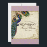 Invitation Peacock & Feathers Mariage formel Inviter Aqua Blu<br><div class="desc">SÉLECTION DU PAPIER : Ceci est montré sur "papier de base", un autre grand choix serait "glace métallique" qui est une surface brillante blanche et percée. Il serait également magnifique sur le lin "Champagne Metallic", feutre ou l'un des autres choix. PALETTE DE COULEUR : lavande de prune, bronze, bleu roi...</div>