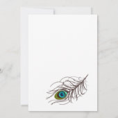 Invitation PEACOCK - Mariage, Anniversaire et plus (Dos)