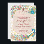Invitation Peacock motif indien mariage pour la mariée<br><div class="desc">Peacock motif indien mariage pour l'invitation de la mariée.</div>