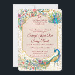 Invitation Peacock motif indien mariage pour la mariée<br><div class="desc">Peacock motif indien mariage pour l'invitation de la mariée.</div>