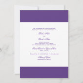 Invitation Peacock n violet thème mariage - Créez votre propr (Dos)