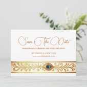 Invitation Peacock plume mariage fleurir thème oiseau économi (Debout devant)