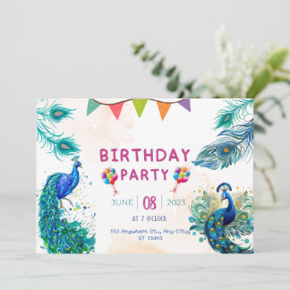 Invitation Peacock spécial Patina anniversaire