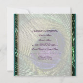 Invitation Peacock thème mariage personnalisé (Dos)