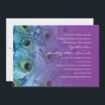 Invitation Peacock Turquoise et violet<br><div class="desc">Des objets à thème mariage conçus par Umua. Imprimé et expédié par Zazzle ou ses partenaires.</div>
