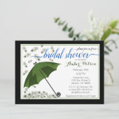 Invitation Peacock Umbrella Bridal Douche (Debout devant)