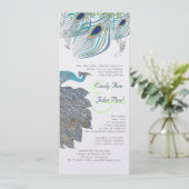 Invitation Peacock Vintage 3 plumes (Debout devant)
