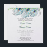 Invitation Peacock Vintage 3 plumes<br><div class="desc">voir plus vintage paon oiseau Peacock Wedding Invitations Vintage Art nouveau Peacock Bird Parade Mariage -voir plus Vintage Bird Products Vintage Paisley Peacock Colors ou Fuchsia and Lime Paisley Faire-part de mariage -Paisley Peacock Colours Wedding Invitations, RSVP, Save the Date and Direction or Reception Cards. Cartes RSVP et Place RSVP...</div>