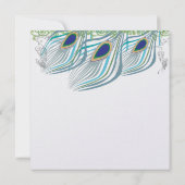 Invitation Peacock Vintage 3 plumes (Dos)