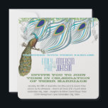 Invitation Peacock Vintage 3 plumes avec Peacock<br><div class="desc">voir plus vintages produits d'oiseaux de paon voir plus vintages produits d'oiseaux de paon</div>