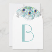 Invitation Peacock Vintage Feathers (Dos)