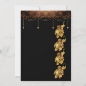 Invitation Peacocks d'or, égyptien ancien, Mariage Art déco (Dos)