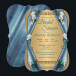 Invitation Peacocks & Emerald Green Metallic Silk & Gold<br><div class="desc">Décor métal vert émeraude sur cadre or avec plumes paon pour assortir ce mariage paon ou décoration design</div>