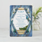 Invitation Peacocks & Emerald Green Metallic Soie W-Douche (Debout devant)