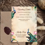 Invitation Peacocks Jardin royal vintage mariage indien<br><div class="desc">Peacocks vintage palais royal lotus jardin Indien mariage modifiable détails modèle RSVP carte téléchargement numérique,  aquarelle moderne vintage look</div>