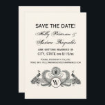 Invitation Peacocks vintages Monogram Ivory BG<br><div class="desc">Peacocks vintages avec Monogramme - Couleur Arrière - plan ivoire Invitations personnalisables et accessoires avec une image stylisée vintage d'un Peacocks avec Monogramme. Vous pouvez facilement modifier ces produits en ajoutant des champs de texte, en supprimant des champs de texte existants, en modifiant des images de conception ou en ajoutant...</div>