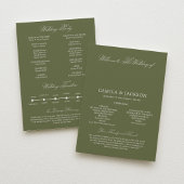 Invitation Pear Green Wedding Flat Program