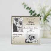 Invitation Pearl 30ème Mariage Anniversaire double photo (Debout devant)