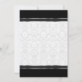 Invitation Pearl Anniversaire design - noir et blanc (Dos)