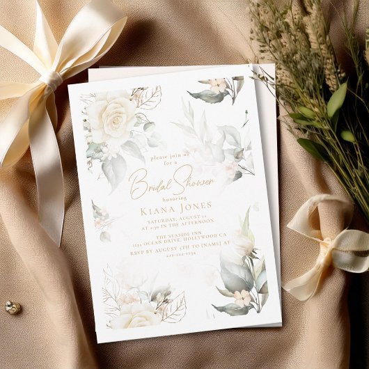 Invitation Pearl Blush Floral Fête des mariées ID989