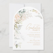 Invitation Pearl Blush Floral Graduation Arch ID989 (Devant)
