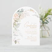 Invitation Pearl Blush Floral Graduation Arch ID989 (Debout devant)