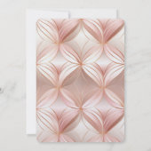 Invitation Pearl Blush Rose Rose Or Abstrait 21e anniversaire (Dos)