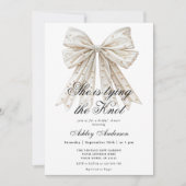Invitation Pearl Bow Elle noue la douche nuptiale (Devant)