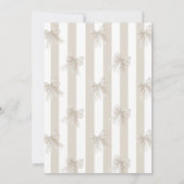 Invitation Pearl Bow Elle noue la douche nuptiale (Dos)