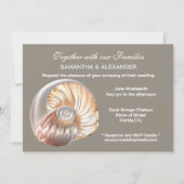 Invitation Pearl Conch Shell Beach Wedding (Devant)
