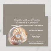 Invitation Pearl Conch Shell Beach Wedding (Devant / Derrière)
