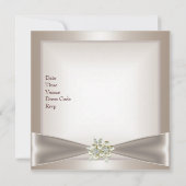 Invitation Pearl Cream Floral 50th Birthday Party (Dos)