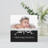 Invitation Pearl Cross Christening (Debout devant)