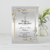 Invitation Pearl Gem & Parties scintillant & Silver 1er Maria (Debout devant)