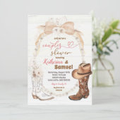 Invitation Pearl Ivory Beige Cowboy Bottes Couples Douche (Debout devant)