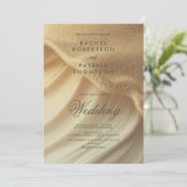 Invitation Pearl Ivory Parties scintillant Élégant Mariage de (Debout devant)