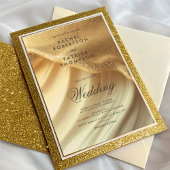 Invitation Pearl Ivory Parties scintillant Élégant Mariage de