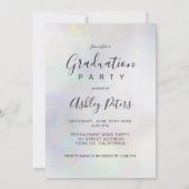 Invitation Pearl nacre marbre diplômé de la photo bloc gradua (Dos)