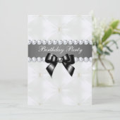 Invitation Pearl Quilé & Black Jewel Bow Anniversaire (Debout devant)